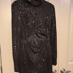 PrettyLittleThing Black Sequin Dress